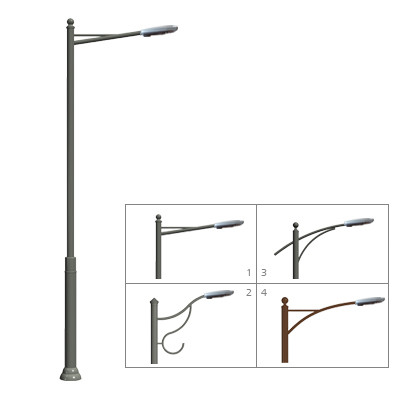 Steel street lighting poles